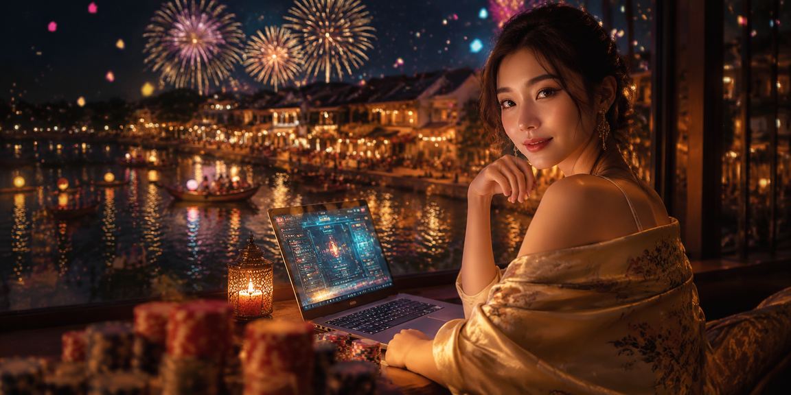 Người dùng Việt Nam đặt cược esports trên điện thoại tại quán cà phê Hội An