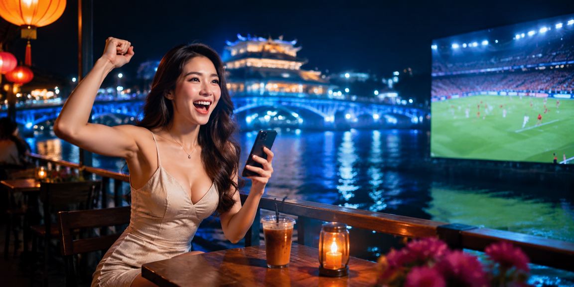 Người dùng Huế xem kèo casino khi uống cà phê sáng trên điện thoại