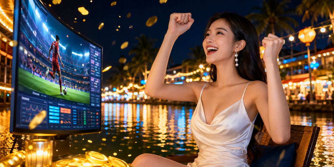 Người dùng tại Phú Quốc theo dõi kèo esports trực tuyến trên điện thoại trong khung cảnh nghỉ dưỡng hiện đại